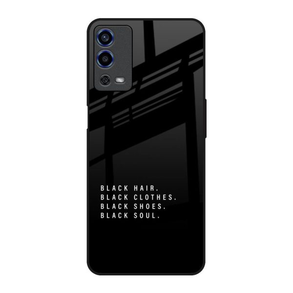 Black Soul Glass Case for Oppo A55 For Cheap