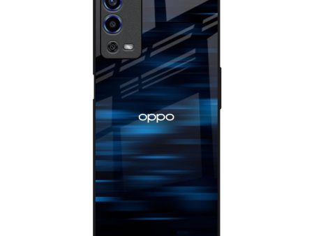 Blue Rough Abstract Glass Case for Oppo A55 Hot on Sale