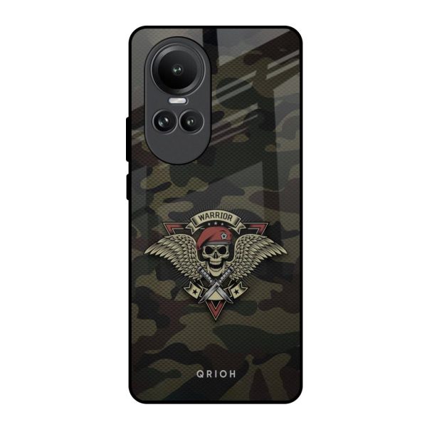 Army Warrior Glass Case for Oppo Reno10 5G For Cheap