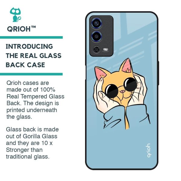 Adorable Cute Kitty Glass Case For Oppo A55 For Discount