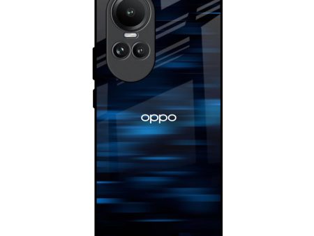 Blue Rough Abstract Glass Case for Oppo Reno10 5G For Sale