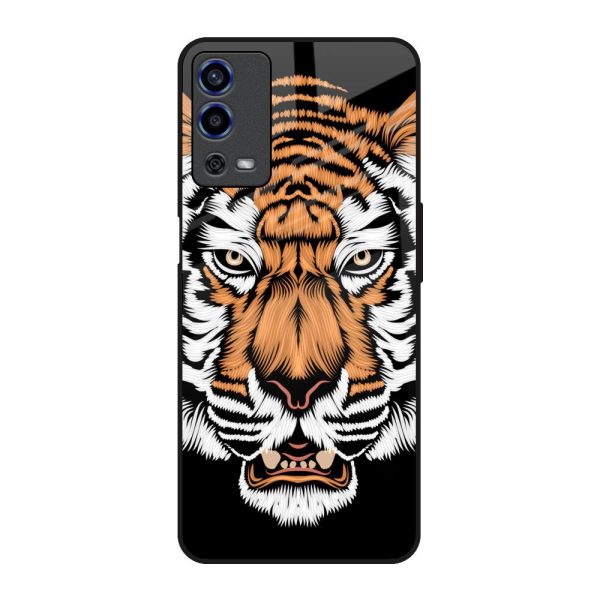 Angry Tiger Glass Case For Oppo A55 For Discount