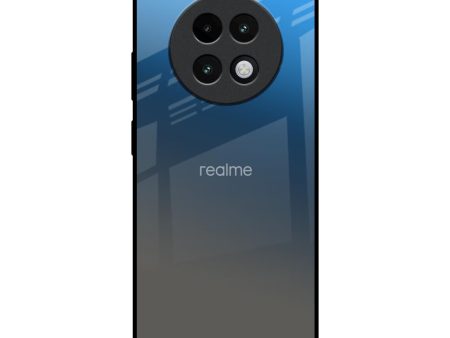 Blue Grey Ombre Glass Case for Realme 13 Plus 5G For Discount