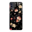 Black Spring Floral Glass Case for Oppo A55 Supply