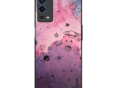 Space Doodles Glass Case for Oppo A55 Hot on Sale