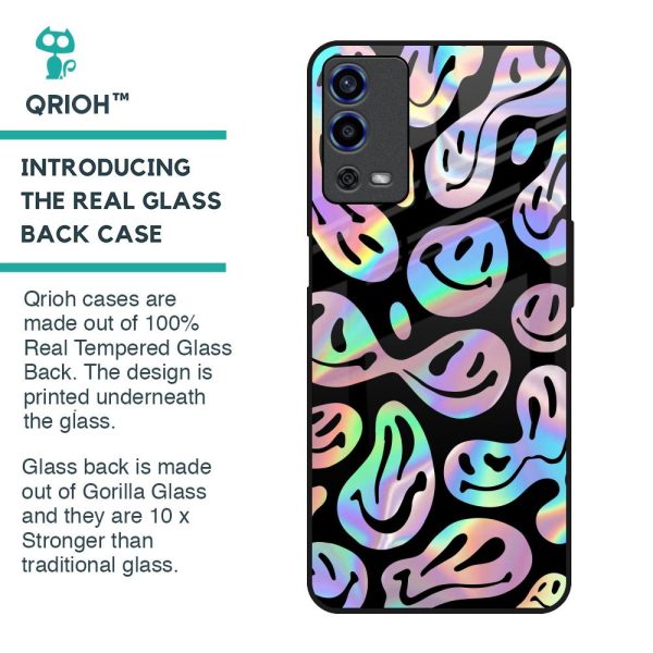 Acid Smile Glass Case for Oppo A55 Online Sale