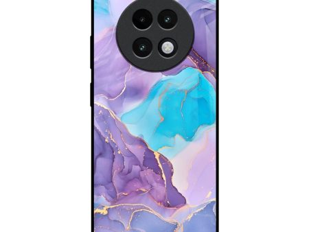 Alcohol ink Marble Glass Case for Realme 13 Plus 5G Fashion