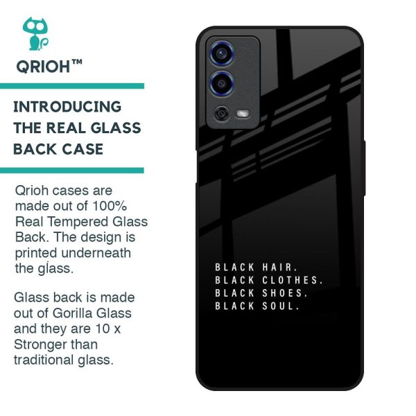 Black Soul Glass Case for Oppo A55 For Cheap