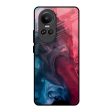 Blue & Red Smoke Glass Case for Oppo Reno10 Pro 5G For Sale