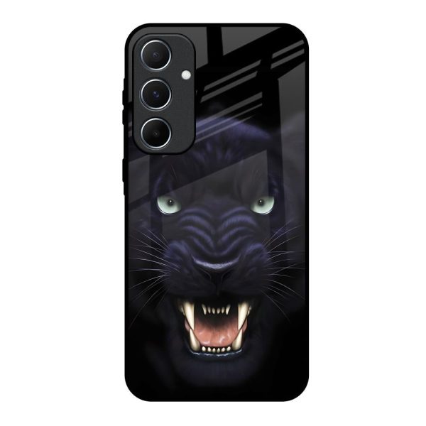 Angry Black Leopard Glass Case for Samsung Galaxy A55 5G Discount