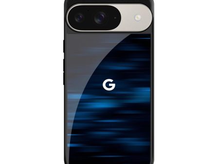 Blue Rough Abstract Glass Case for Google Pixel 9 Fashion