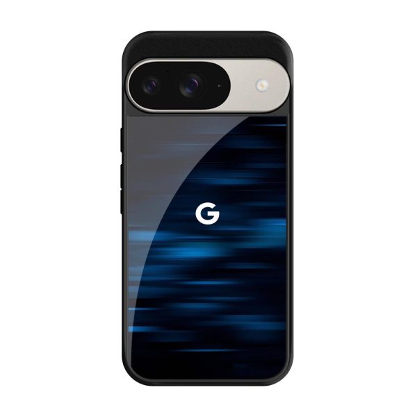 Blue Rough Abstract Glass Case for Google Pixel 9 Fashion