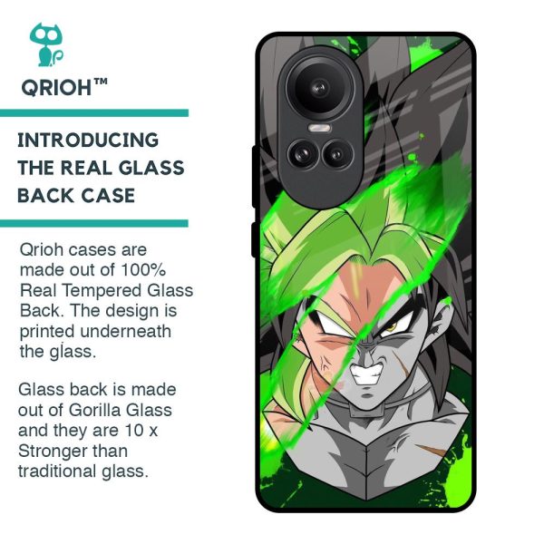 Anime Green Splash Glass Case for Oppo Reno10 Pro 5G Discount