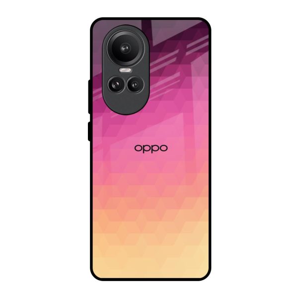 Geometric Pink Diamond Glass Case for Oppo Reno10 Pro 5G Cheap