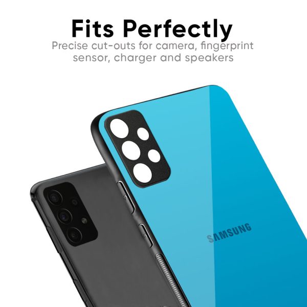 Blue Aqua Glass Case for Samsung Galaxy A55 5G Fashion