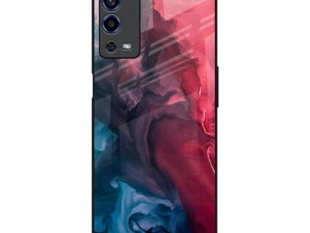 Blue & Red Smoke Glass Case for Oppo A55 Supply