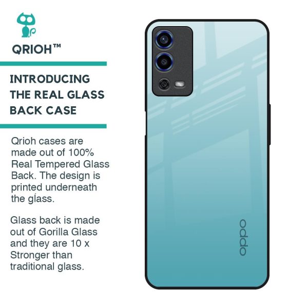 Arctic Blue Glass Case For Oppo A55 For Cheap