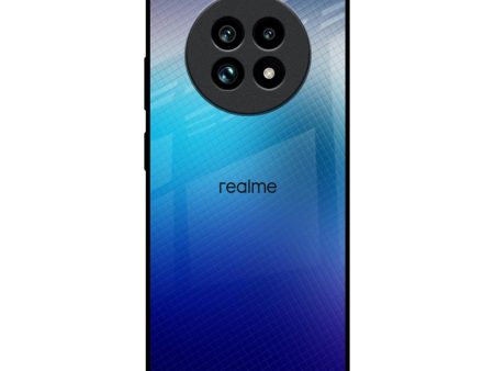 Blue Rhombus Pattern Glass Case for Realme 13 Pro Plus 5G Online Sale