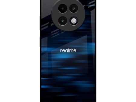 Blue Rough Abstract Glass Case for Realme 13 Plus 5G Sale