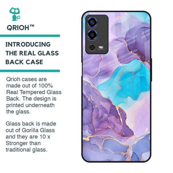 Alcohol ink Marble Glass Case for Oppo A55 For Sale