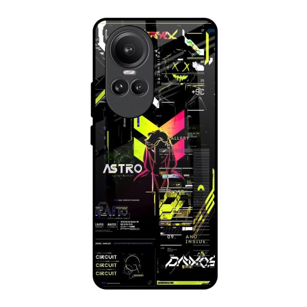 Astro Glitch Glass Case for Oppo Reno10 Pro 5G Online Sale