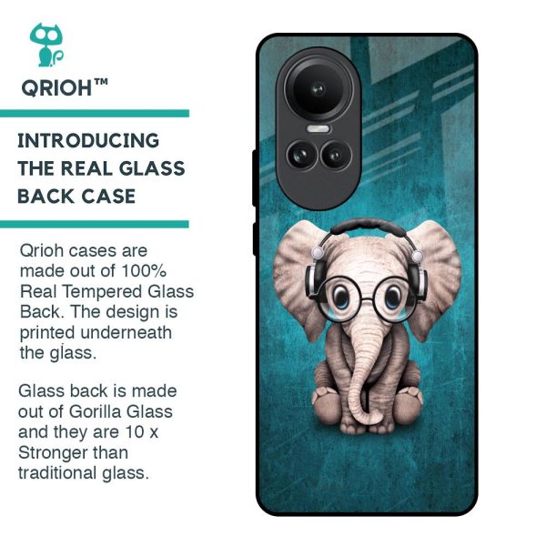 Adorable Baby Elephant Glass Case For Oppo Reno10 5G Online Sale