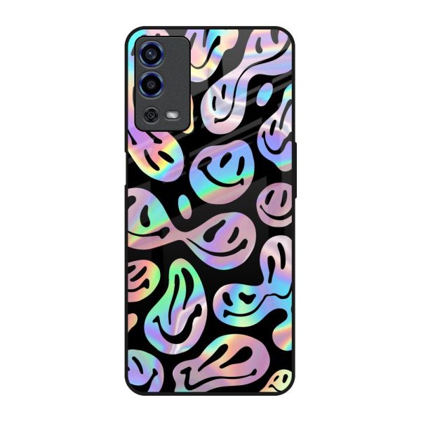 Acid Smile Glass Case for Oppo A55 Online Sale