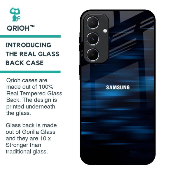 Blue Rough Abstract Glass Case for Samsung Galaxy A55 5G Online now