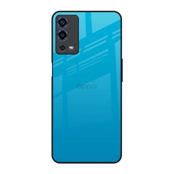 Blue Aqua Glass Case for Oppo A55 on Sale