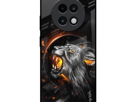 Aggressive Lion Glass Case for Realme 13 Plus 5G For Cheap