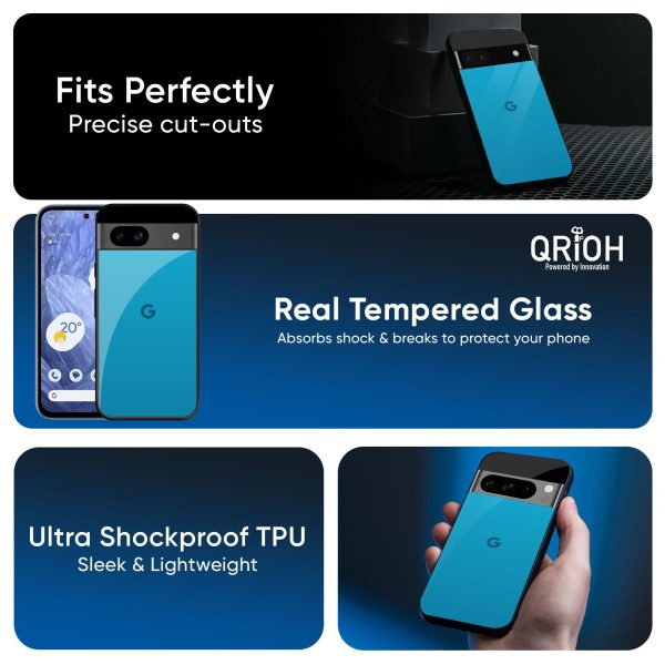 Blue Aqua Glass Case for Google Pixel 9 Pro XL Online now