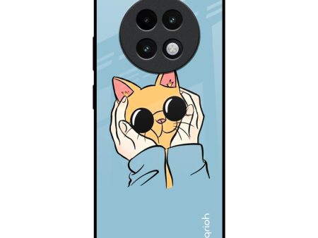 Adorable Cute Kitty Glass Case For Realme 13 Plus 5G Online Sale