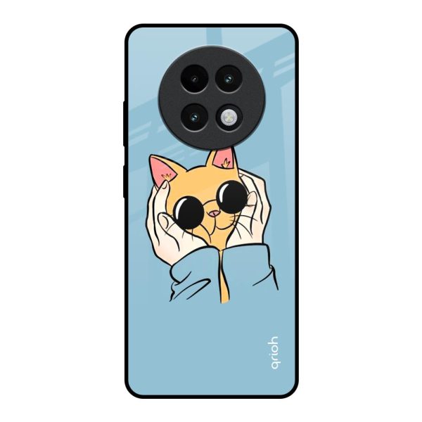 Adorable Cute Kitty Glass Case For Realme 13 Plus 5G Online Sale