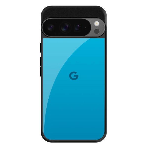 Blue Aqua Glass Case for Google Pixel 9 Pro XL Online now